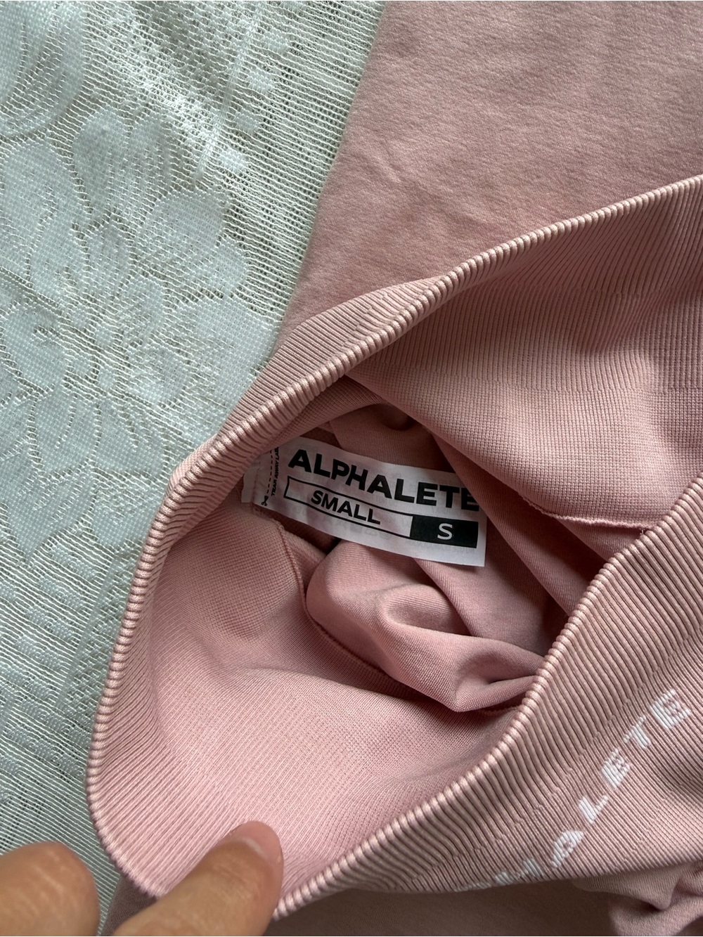 Alphalete Blush Pink Bomber Jacket